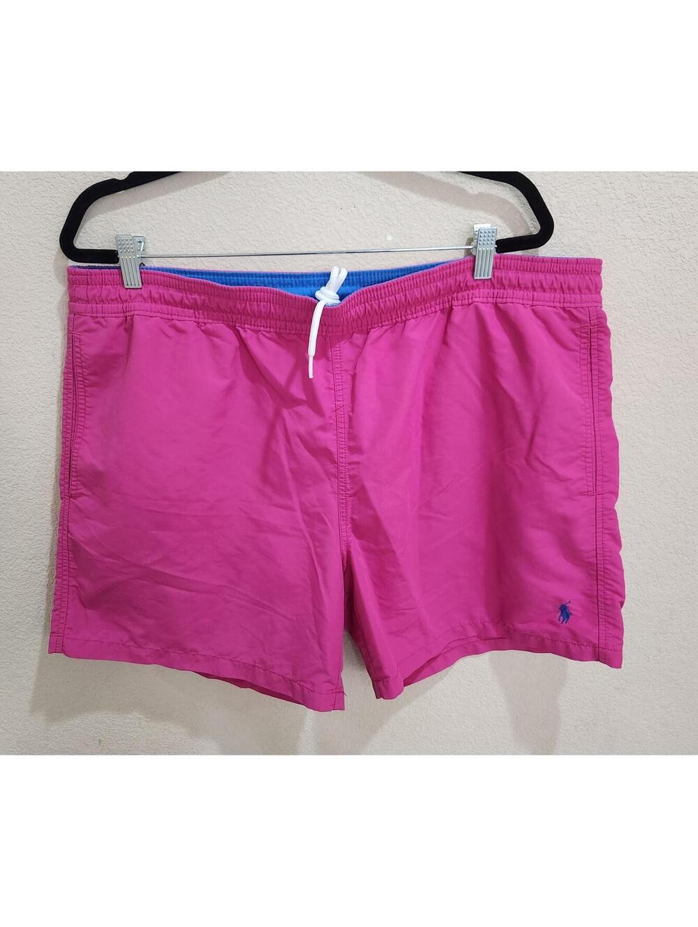 Polo Ralph Lauren Men's Shorts Size XXL Travelers Swim Trunks Rose Red 2XL
